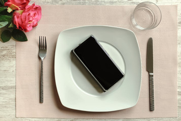 plate with fork and knife