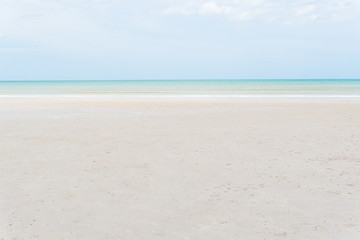 Fototapeta na wymiar Beautiful beach clear sea and sand with free space.
