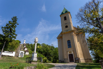 Calvary hill in Magyarpolany, Hungary.