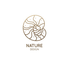 Abstract seashell round simple logo