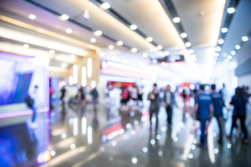 Abstract background from blurred shopping mall with light.