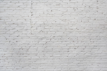 White brick wall texture background.
