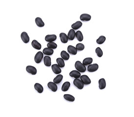 black beans, isolated on white background