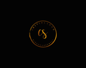 Fototapeta premium CS Initial handwriting logo vector