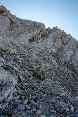 Fototapeta na wymiar Climbing steep part to Rjavina mountan
