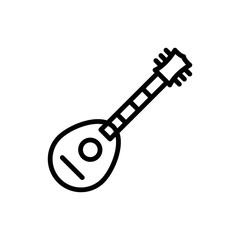mandolin line vector icon