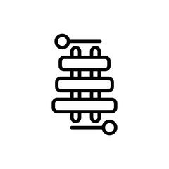 Obraz premium xylophone line vector icon