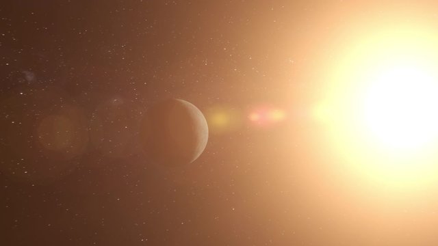 Realistic CGI Mercury Planet Fly-by in 4k.