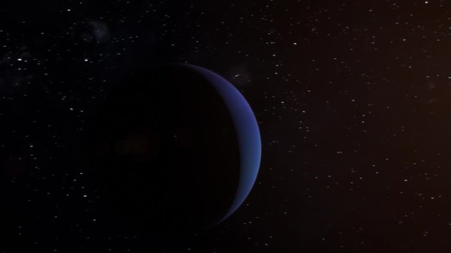 Realistic CGI Neptune Planet Fly-By.