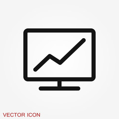 Analytics icon. Vector illustration style is flat iconic symbol