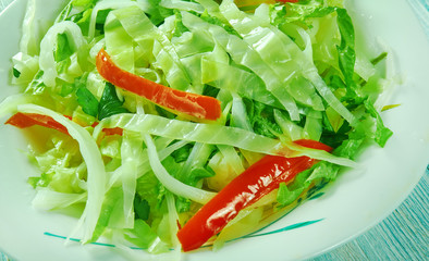 Marinated Cabbage and Sweet Pepper Slaw