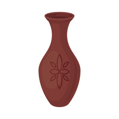 Classic clay jug. Vector illustration on a white background.