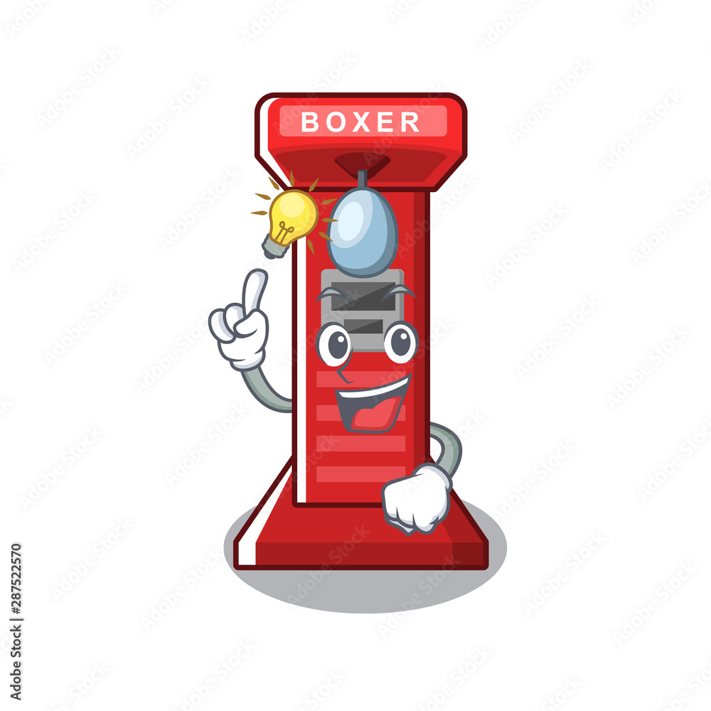 Wall mural Have an idea boxing game machine in cartoon shape