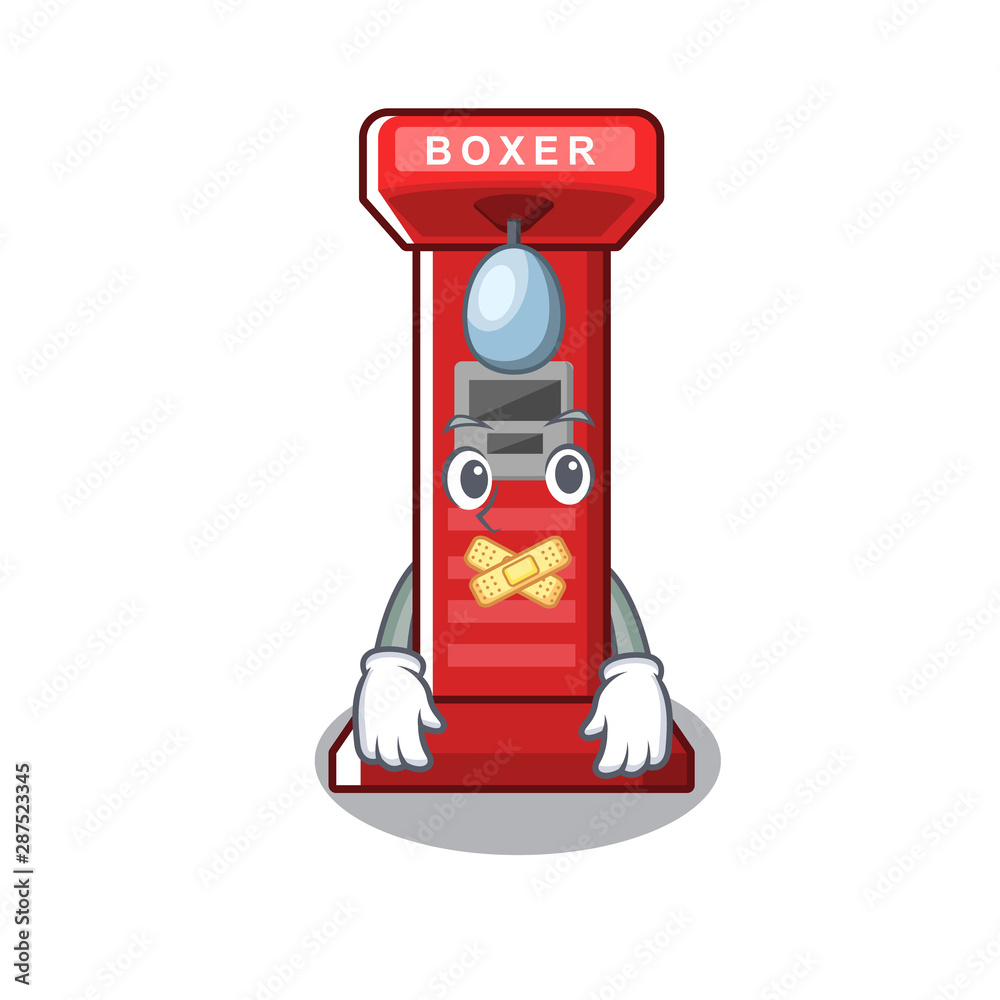 Poster Silent boxing game machine in cartoon shape