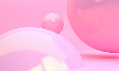 Geometric shape scene minimal, 3d rendering.