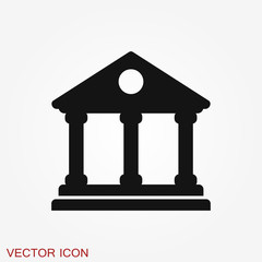 Bank icon design template. Vector icon, symbol