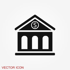 Bank icon design template. Vector icon, symbol