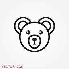 Bear icon. Vector concept illustration for design.