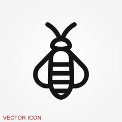 Honey bee icon. Farm animal sign. Graph symbol