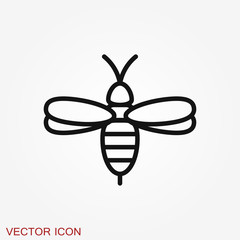 Honey bee icon. Farm animal sign. Graph symbol