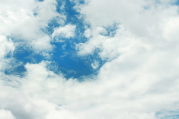 white clouds and blue sky beautiful.