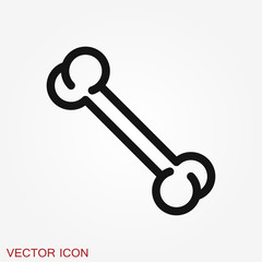 Bone flat icon. Single high quality symbol