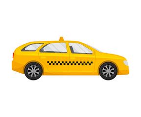 Fototapeta na wymiar Passenger taxi. Vector illustration on a white background.
