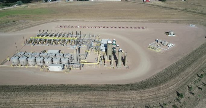 Drone side drift of this hydraulic fracturing (frack) pad.