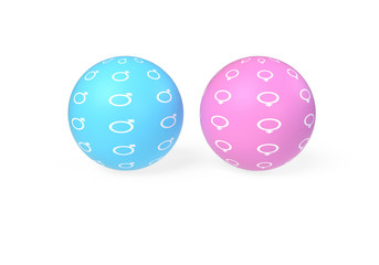 Gender symbols on white background.