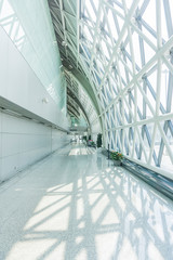 Spacious and bright airport terminal