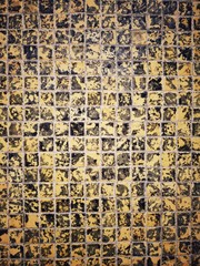 Wall decorated with tiles of various models