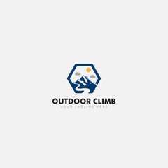 Mountains and outdoor Modern Logo Designs Badge