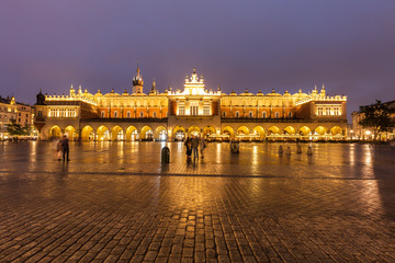 Fototapeta premium Rainy evening in Krakow