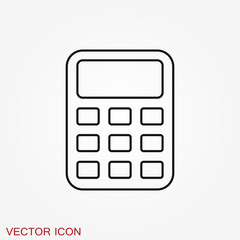 Calculator icon vector. Savings, finances sign, economy concept