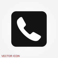 Call icon in trendy flat style isolated on background.