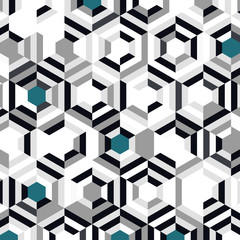 Abstract blue color hexagon pattern design of minimal decoration background. illustration vector eps10