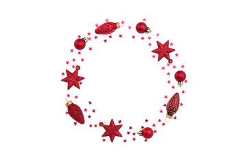 Christmas ornament on white.