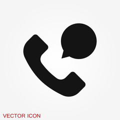 Call icon in trendy flat style isolated on background.