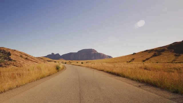 Panoramic view of Madagascar landscape taken on the RN7 road from Antananarivo to Tulear