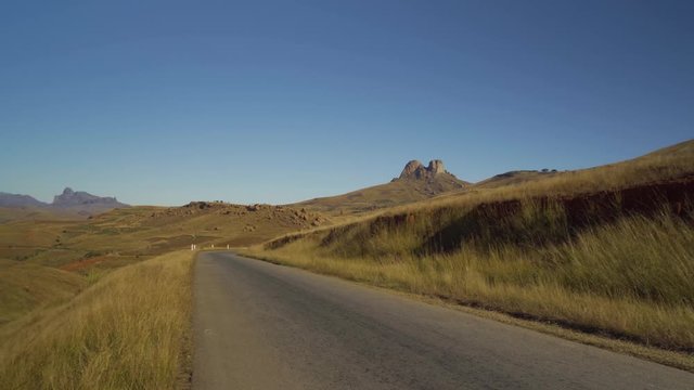 Panoramic view of Madagascar landscape taken on the RN7 road from Antananarivo to Tulear