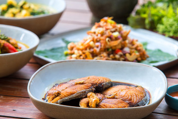 Fried fish in soy sauce