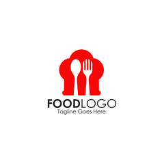 Food logo design with using fork and spoon icon logo icon symbol illustration template