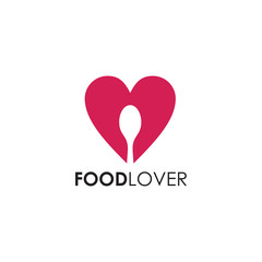 Food lover logo design inspiration vector template