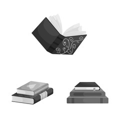 Vector design of education and source icon. Collection of education and information vector icon for stock.