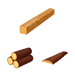 Vector illustration of signboard and wood sign. Collection of signboard and wooden vector icon for stock.