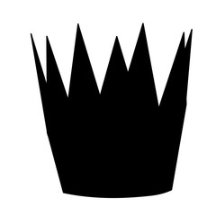 white background black silhouette crown isolated