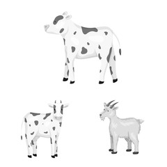 Vector illustration of homestead and agriculture icon. Set of homestead and kitchen stock vector illustration.