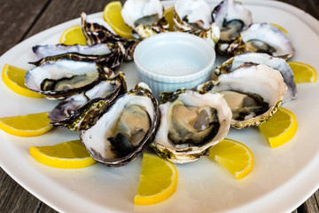 Shucked oysters, Tasmania, Australia