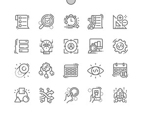 Agile development Well-crafted Pixel Perfect Vector Thin Line Icons 30 2x Grid for Web Graphics and Apps. Simple Minimal Pictogram