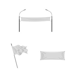 Vector design of promotional and textile logo. Set of promotional and white stock symbol for web.